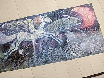 Amazon.co.jp: 魔女宅急便 ポスター ウルスラの絵 虹の上を飛ぶ